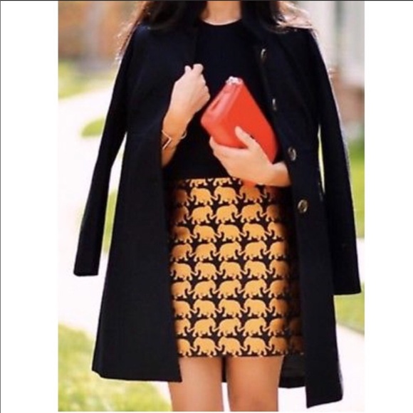 J. Crew Dresses & Skirts - J. Crew Gold and Black Elephant Parade Skirt